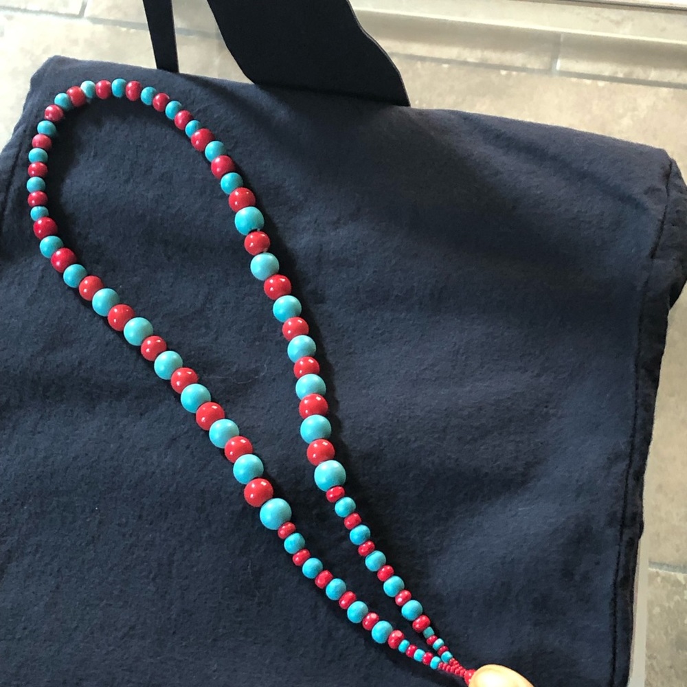 SOLD NEW ITEM HANDMADE Wooden Beaded Necklace - Picture 6 of 6
